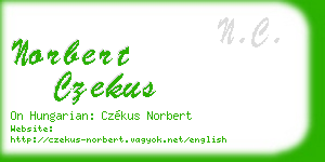norbert czekus business card